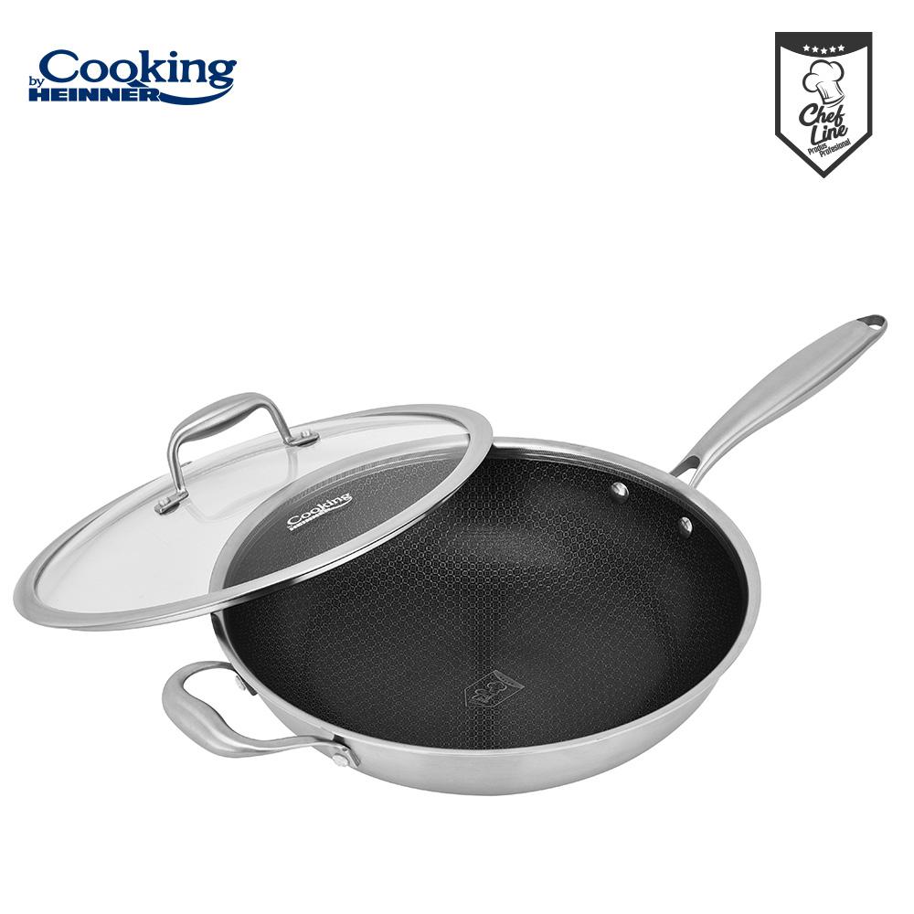 Heinner TIGAIE WOK INOX+CAPAC 30x8.5CM,TITANIUM3