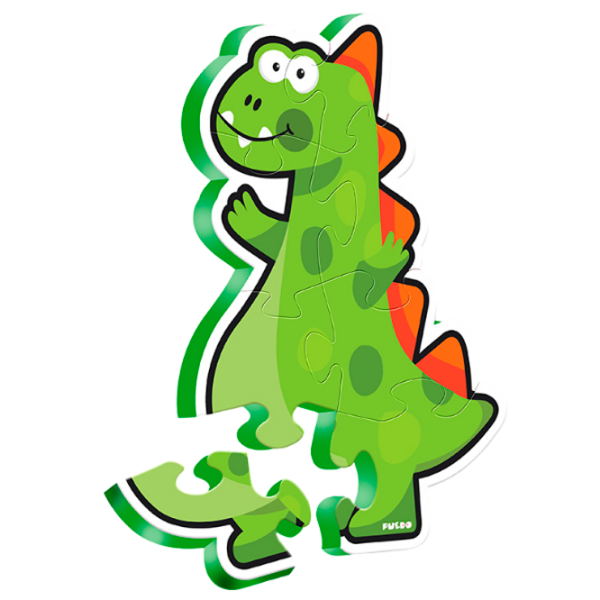 Puedo Toys PUZZLE MAXI, 10 PIESE- VERDE