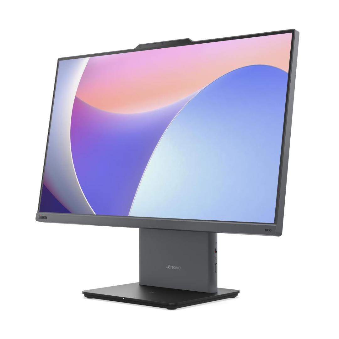 All-in-One Business Lenovo ThinkCentre neo 50a 27 Gen 5 AIO cu procesor Intel Core 7 240H pana la 5.2GHz, 27 inch, Full HD, 32GB DDR5, Intel Graphics, FreeDos, Grey, 3 ani garantie