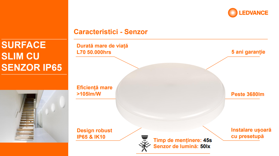 Ledvance SF SLIM RD S 260 P 26W 840 IP65 EUELEDV