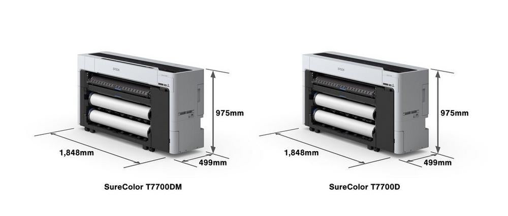 EPSON SC-T7700DM A0 LARGE FORMAT Multifunctional, 6 culori, viteza printare A1 3ppm, Rezolutie maxima:2.400 x 1.200 DPI, formate: 17", 24", 36", 44", A1, A0, B0, B1 (72.8x102.8 cm), Greutate 166 kg, Dimensiuni: 1.848‎ x 499 x 975 mm, Epson Cloud Solution 