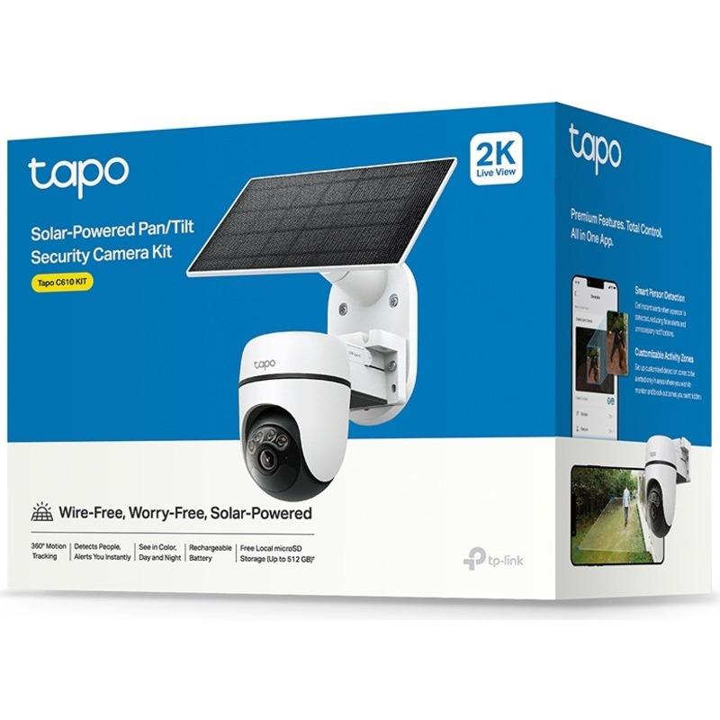 Solar-Powered Pan/Tilt Security Camera Kit SPEC:2K 3MP(2304×1296), 2.4 GHz, 6700mAh rechargeable lithium-ion battery,  Solar panel (5.2V, 2.5W) FEATURE: Pan/Tilt,  Non-Stop Power, Smart Detection and Notifications (motion, people), Color Night Vision, Sou