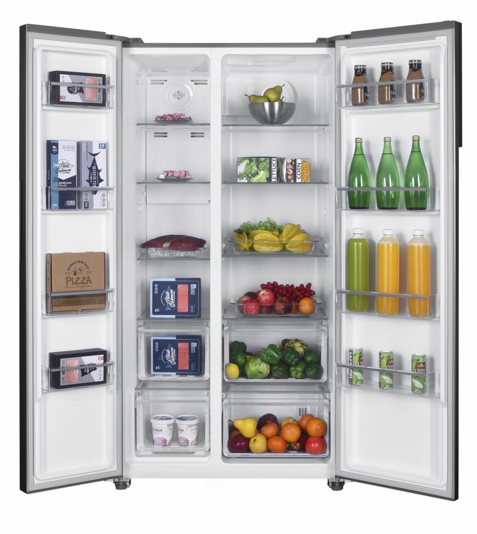 Side by Side HEINNER HSBS-H532NFXF+, No Frost, 532 L, Clasa F, Aspect Inox