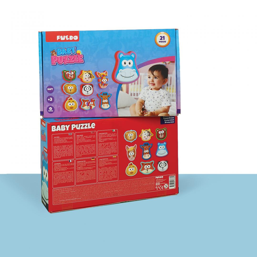 Puedo Toys PUZZLE BABY DIN SPUMA, 21 PIESE