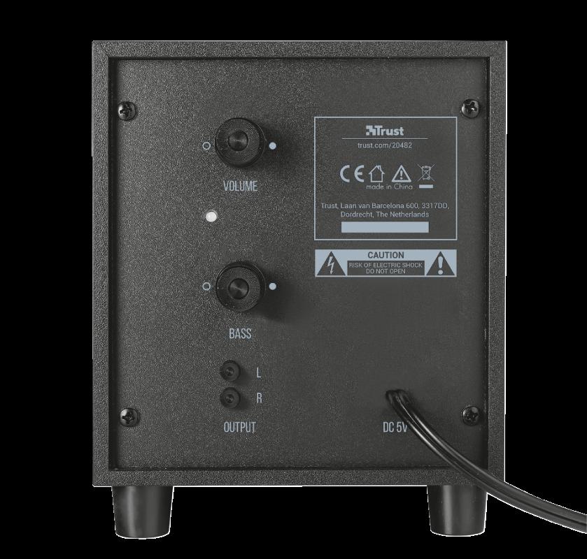 Boxe Trust Avora 2.1, 9W, negru