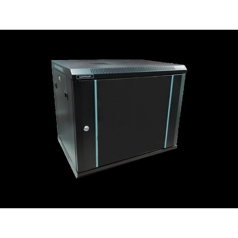 Dateup RACK 9U 600x600 MONTAJ PERETE NEGRU