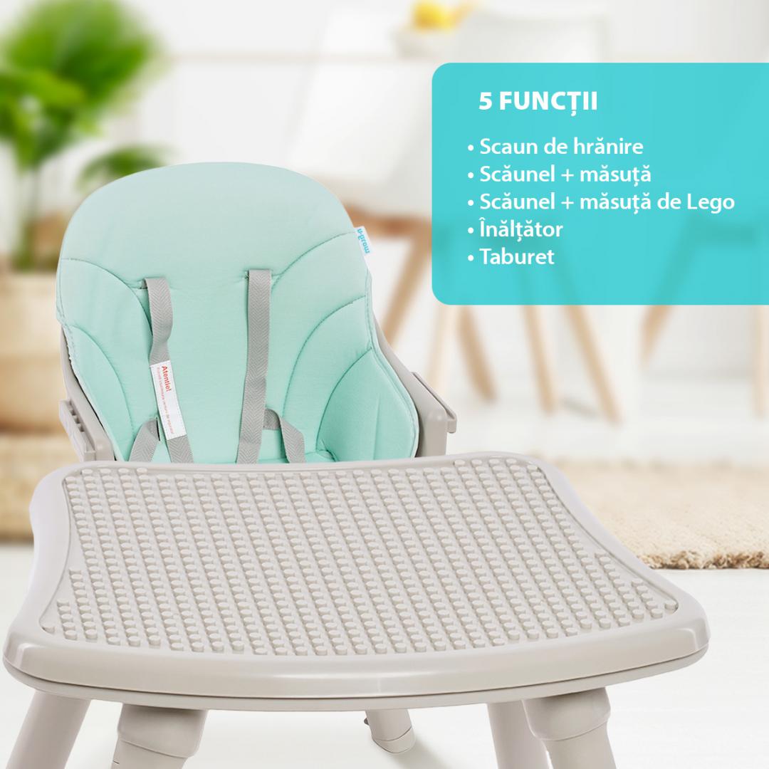 Scaun de masa,multifunctiona,mint,U-Grow (Scaun de masa  multifunctional verde menta)