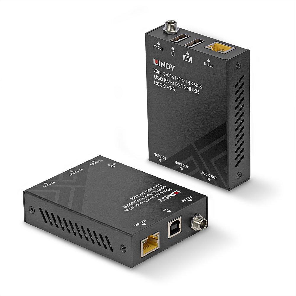 Lindy 70m Cat.6 HDMI 4k60 Kvm Extender (Lindy Cat.6 HDMI 4k60 Kvm Extender)
