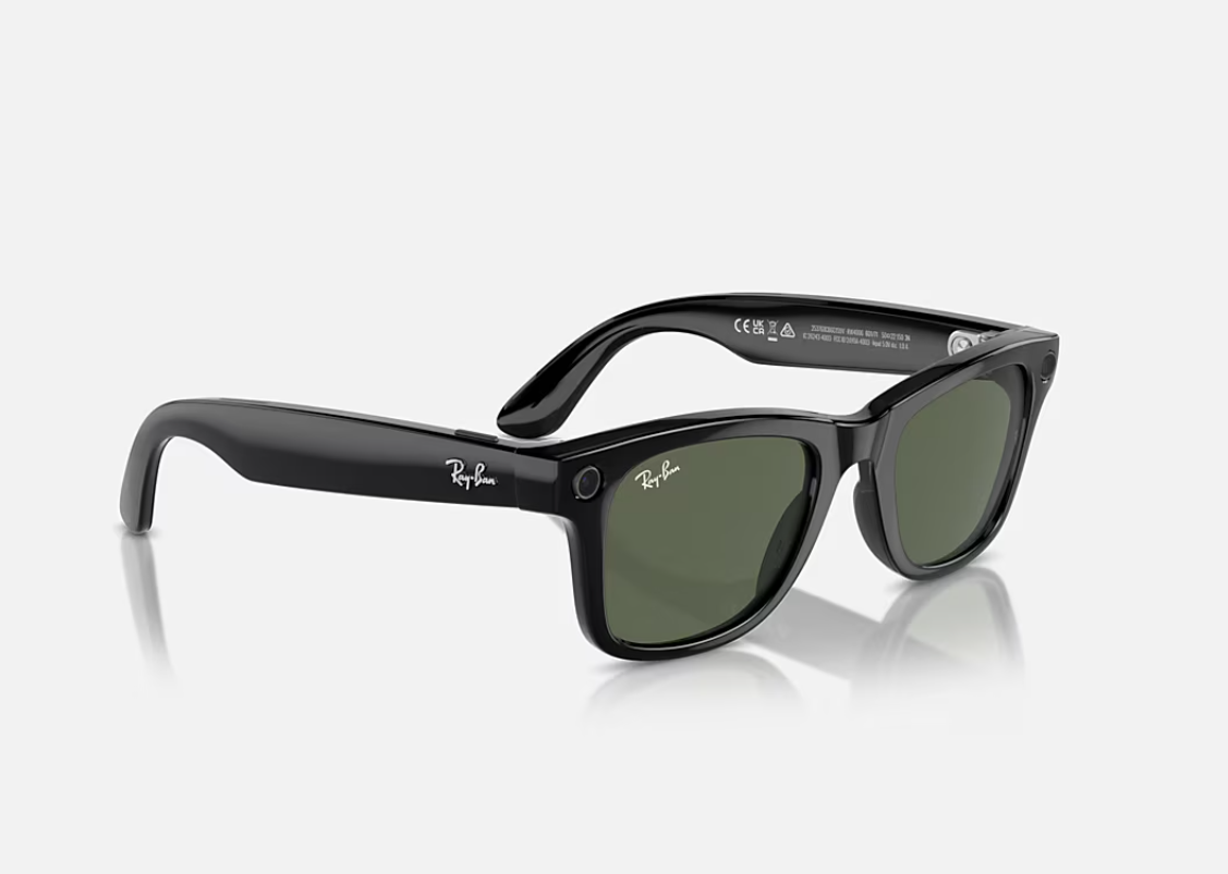 RayBan Meta Wayfarer Shiny Black/green