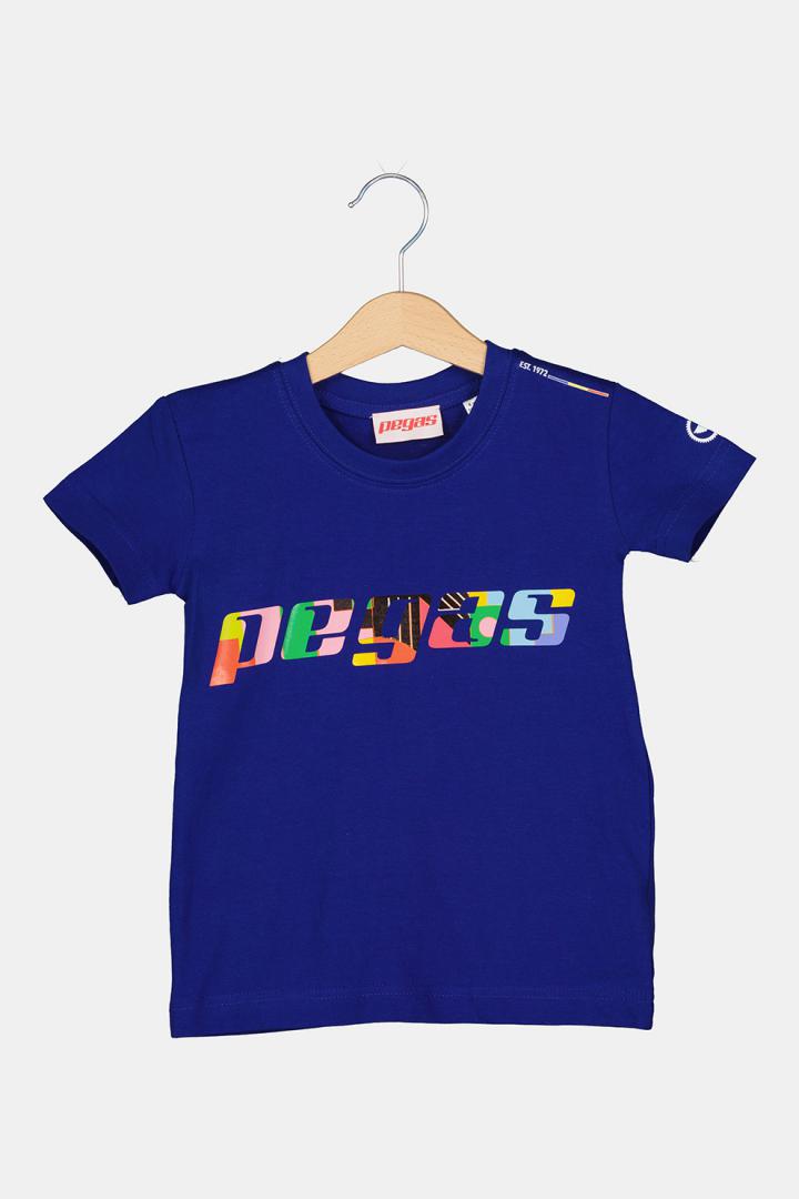 Pegas TRICOU  LOGO MULTICOLOR COPII  ROYAL BLU