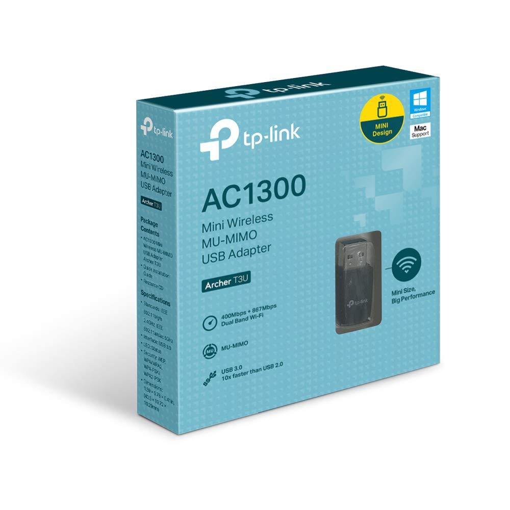 RESIGILAT | TP-link AC1300 Mini Adaptor USB Wireless MU-MIMO, ARCHER T3U; USB 3.0; Antena Omni Directionala; Standarde Wireless: IEEE 802.11ac, IEEE 802.11a/ IEEE 802.11n, IEEE 802.11g, IEEE 802.11b; Frecventa: 2.4GHz (400 Mpbs)/ 5GHz (867 Mbps) TP-LINK