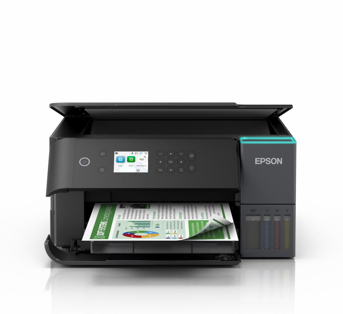 Multifunctional inkjet color Epson EcoTank CISS L6360, dimensiune A4 (Printare,Copiere, Scanare), printare borderless, viteza 33ppm alb-negru, 20ppm color, rezolutie 4800x1200 dpi, alimentare hartie 250 coli, duplex automat ,scanner CIS rezolutie 1200x240