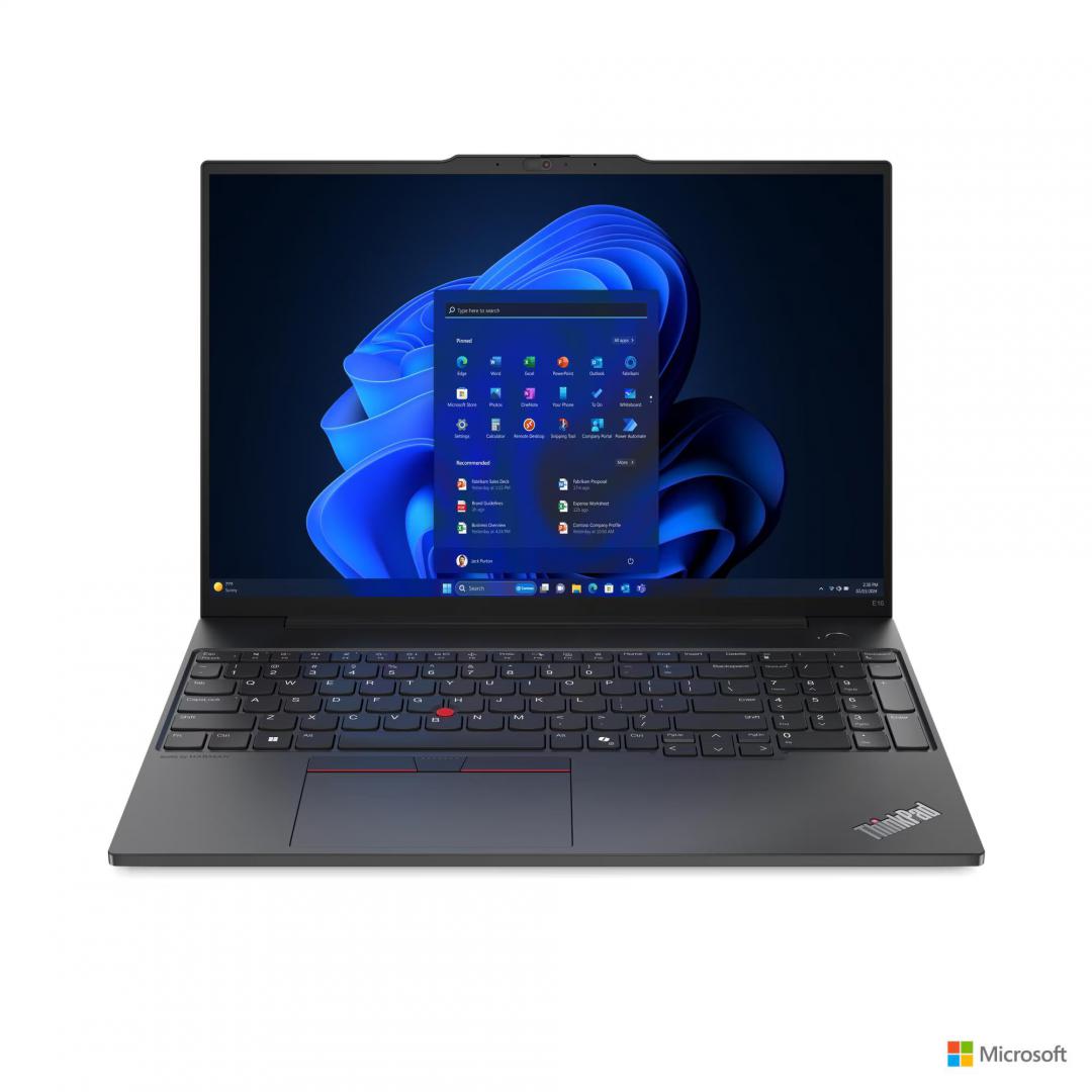 Laptop Business Lenovo ThinkPad E14 Gen 7, cu procesor Intel Core Ultra 7 255H, 14'' IPS, 16 GB DDR5, 1 TB SSD, Intel Arc 140T, Fara OS, 3 ani Garantie