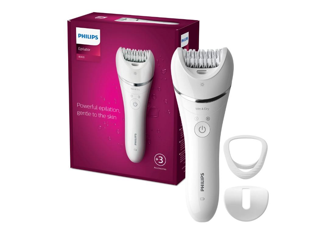 Epilator umed si uscat Philips BRE700/00 (Epilator umed si uscat Philips Seria 8000 BRE700/00)