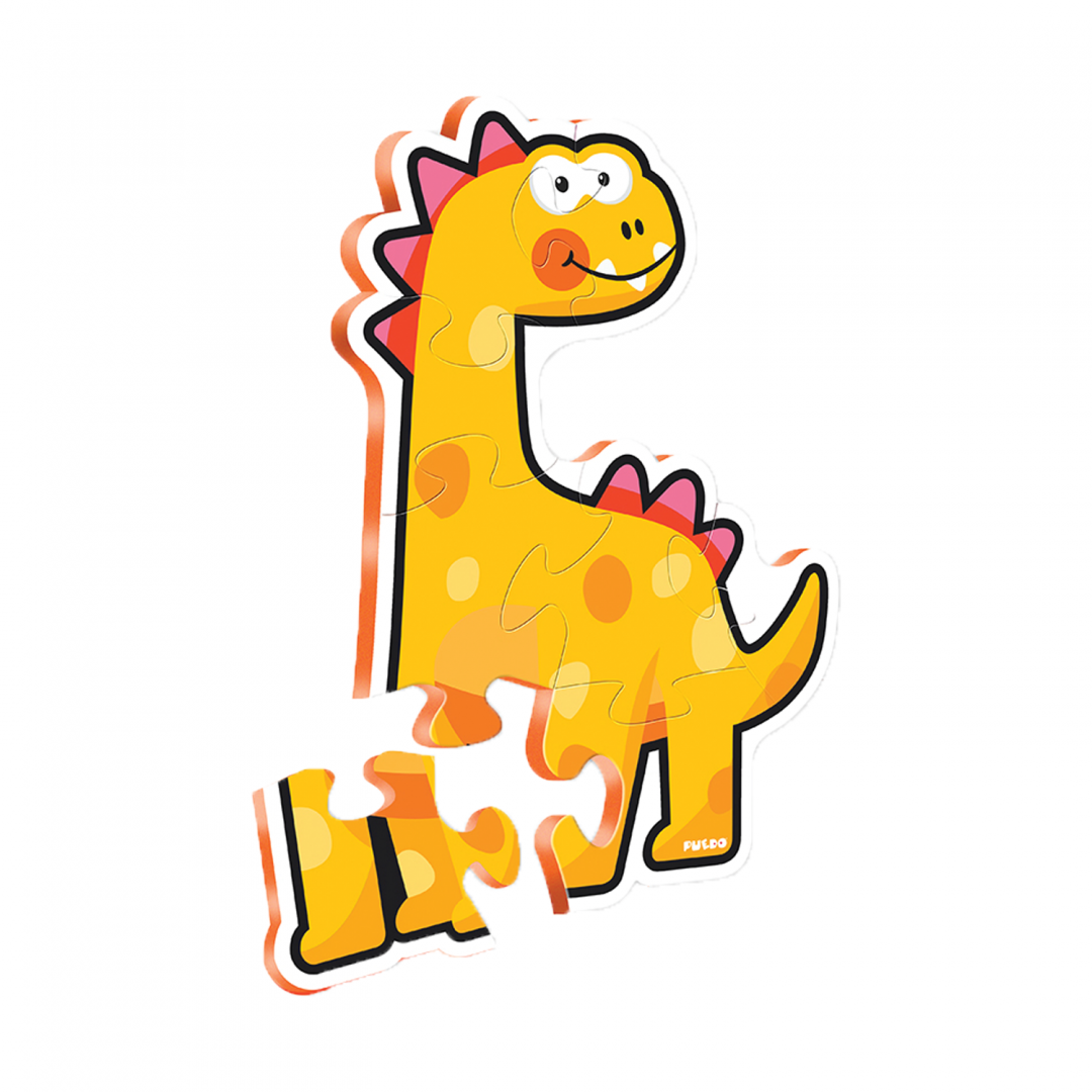 Puedo Toys PUZZLE MAXI, 10 PIESE- PORTOCALIU
