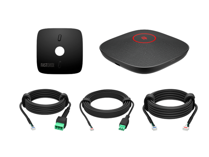 HP Poly Studio A2 Black Table Microphone w/ Mounting Plate I/O cables