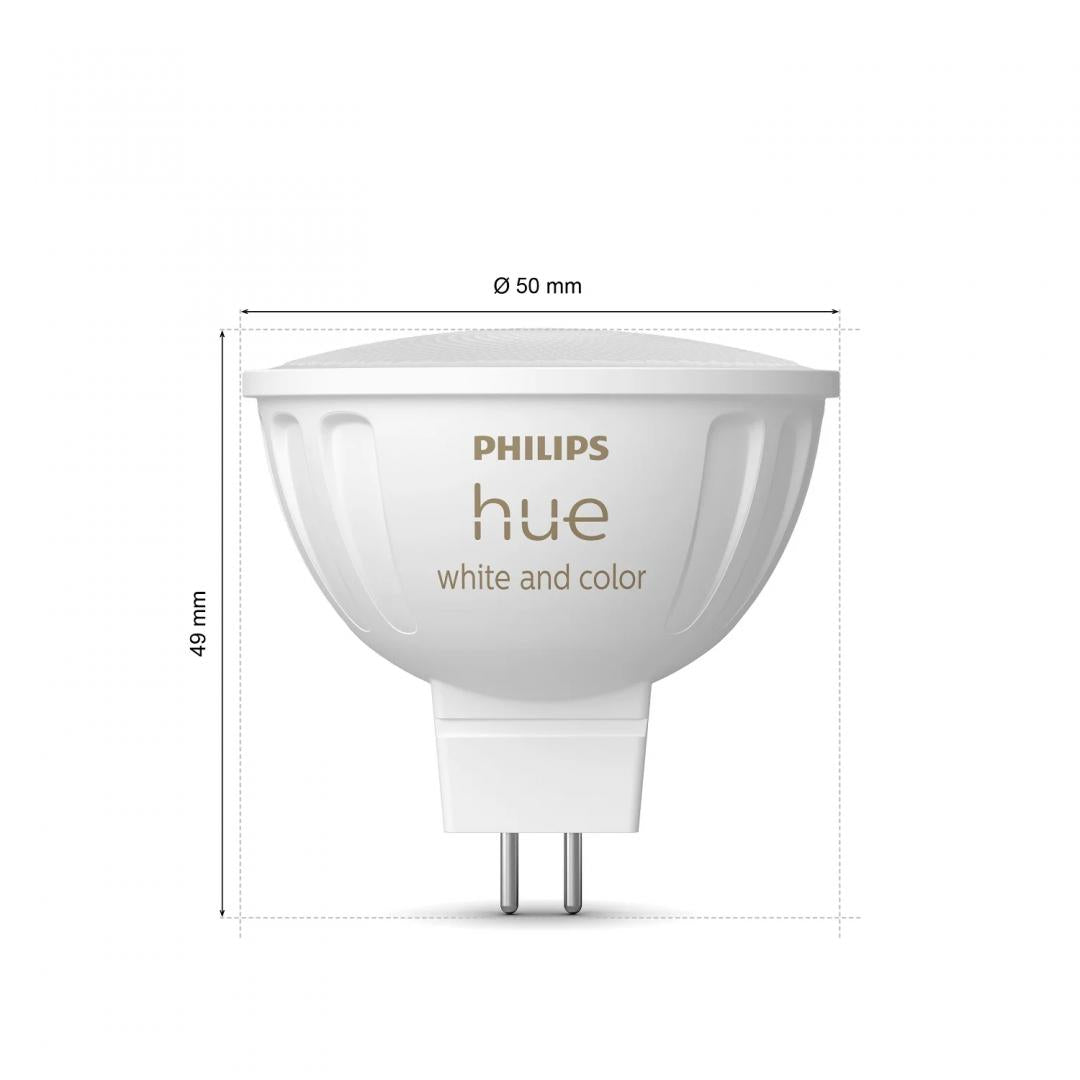 Philips Huewca 6.3W 12V MR16 2P EU (2 Becuri LED RGB inteligente Philips Hue MR16)