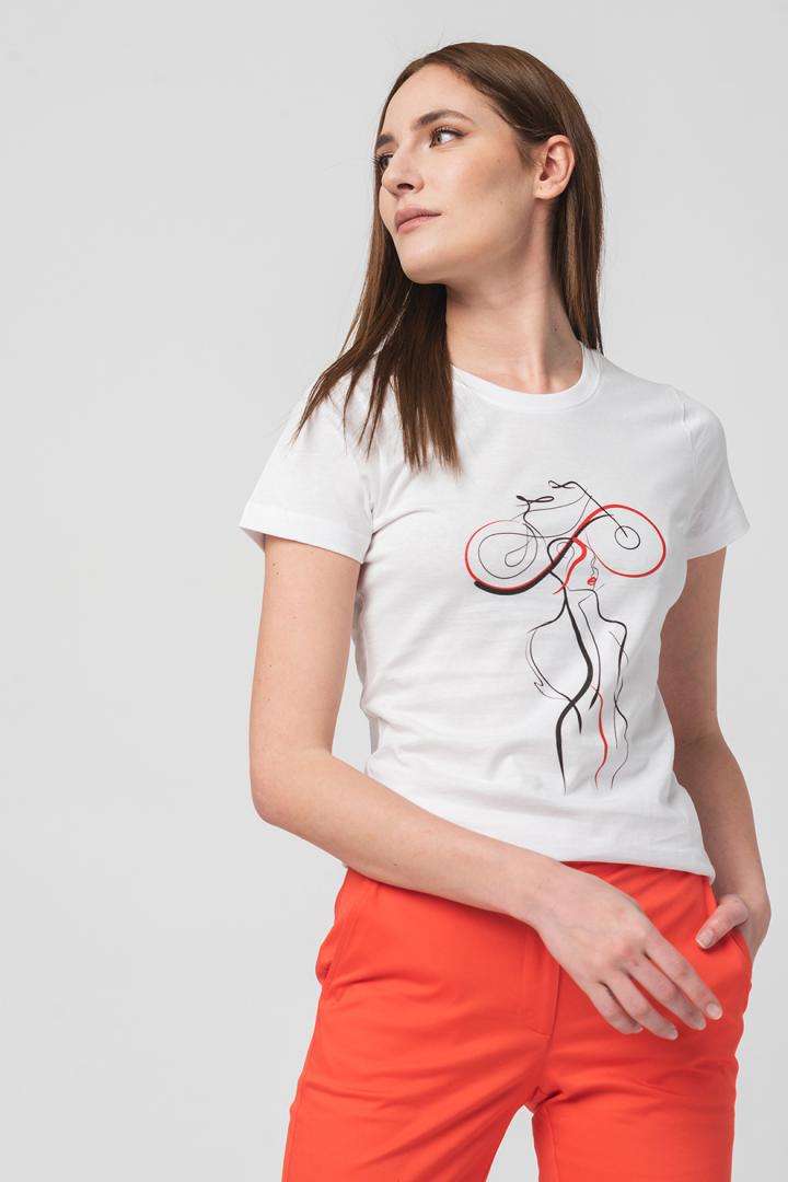 Pegas TSHIRT CASUAL F DOAMNA CU... WHITE-XS