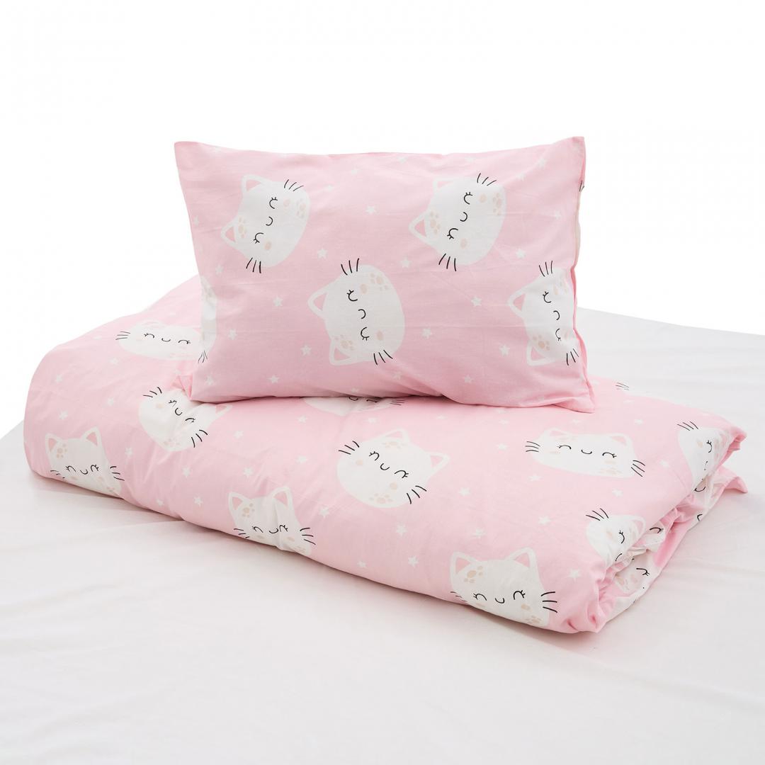 Set de pat single bumbac, 92 gsm, Cat