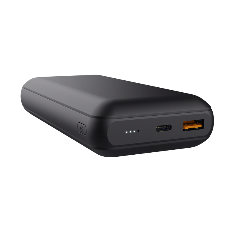 Baterie externa Trust Redoh, capacitate baterie 20.000, 3 porturi USB,  putere maxima intrare 18W,  negru