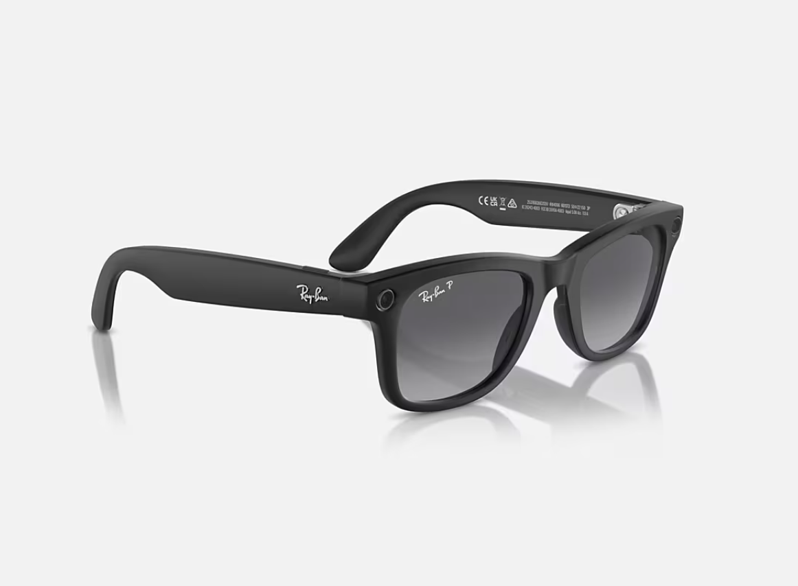 RayBan Meta Wayfare L MB/Polar Grad Gr (Ray-Ban Meta Wayfarer AI Glasses Matte Black/Polar Gradient Graphite (Large))