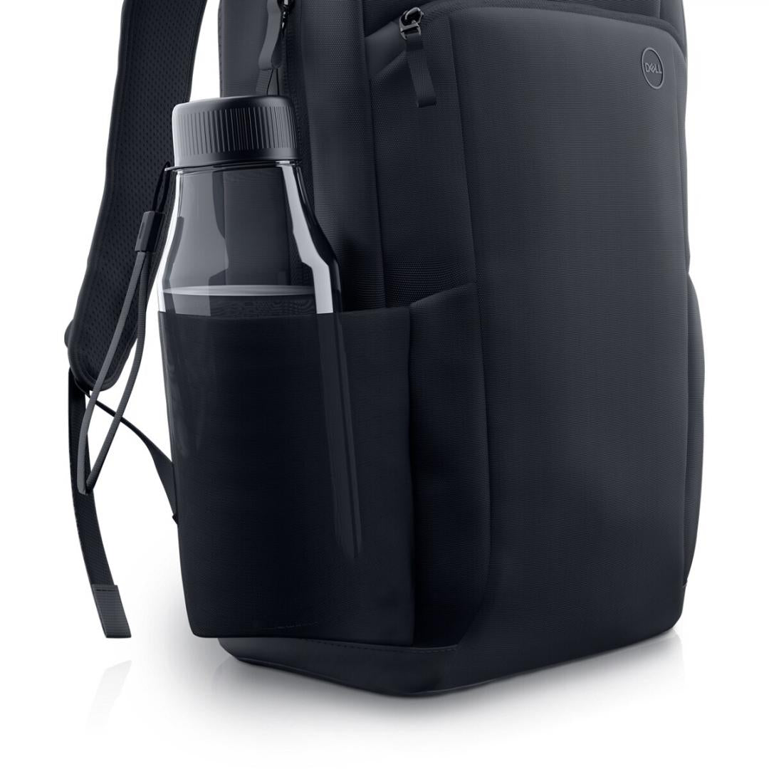 Dell EcoLoop Essential Backpack 16" CP3724 Colour: Black, Features: Made with solution-dyeing process for polyester that can generate up to 97% less greenhouse gas emissions, water impact and fossil fuels than traditional dyeing processes, Exterior main f