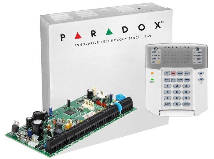 Centrala SP6000+ Cutie cu Traf  K32+ (Centrala Paradox SP6000+; 8 zone pe placa (16 cu dublare zona ATZ);2 Pgm pe...)