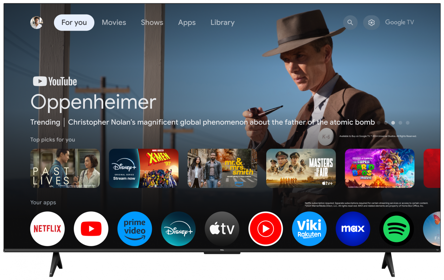 QLED TV 4K 75''(189 cm) TCL 75T69C