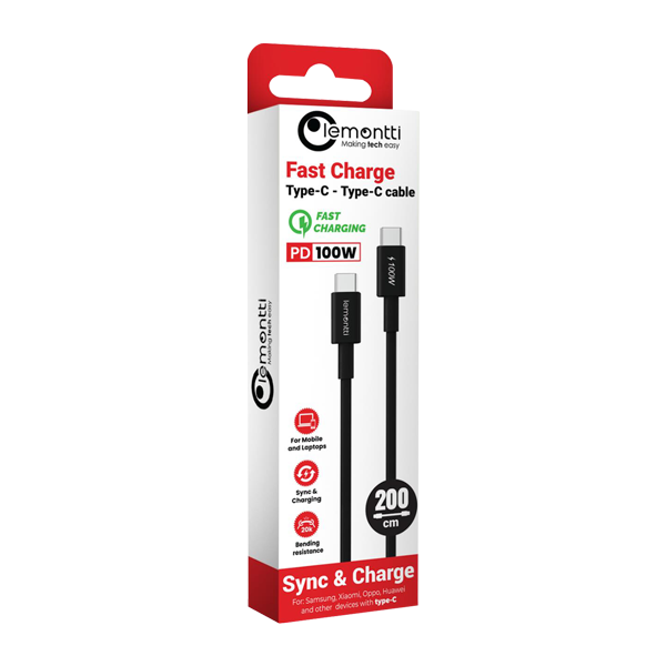 Cablu Lemontti Fast Charge 2m 100W ng