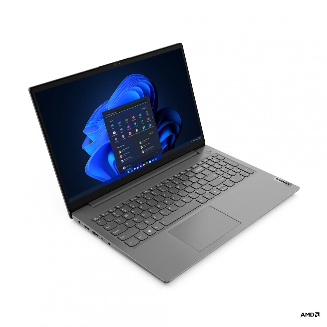 Laptop SMB Lenovo V15 G4 ABP, cu procesor AMD Ryzen 7 7730U, 15.6'' IPS, 16 GB DDR4, 512 GB SSD, AMD Radeon, Windows 11 Pro, 3 ani Garantie