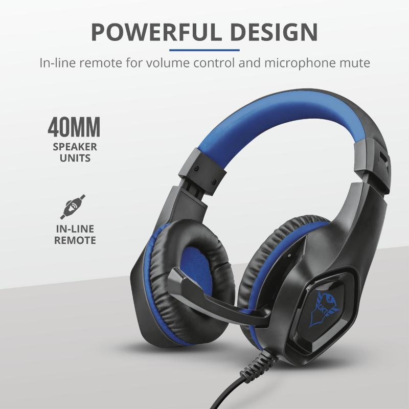 Casti cu microfon Trust GXT 404B Rana Gaming PS4, negru