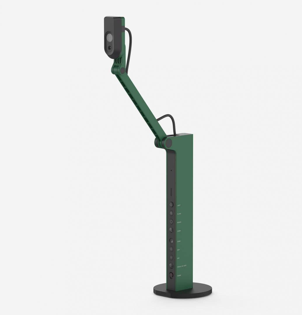 Camera de documente IPEVO VZ-R, senzor CMOS, rezolutie scanare  3264 x 2448, conectivitate USB, Wi-fi, mod scanare color, format scanner A3, volum recomandat de scanare 4000 pagini/zi, negru/verde