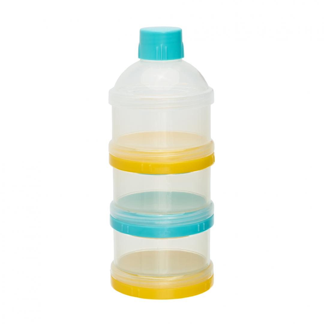 Recipient lapte praf, transparent,U-Grow (Recipient stocare lapte praf cu 3 compartimente)