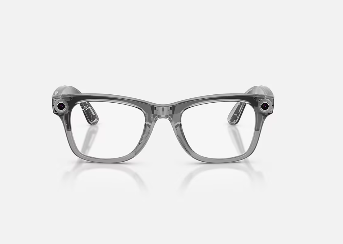 RayBan Meta ShTranspGrey/Sapph Tr Gen2 (Ray-Ban Meta Wayfarer Gen 2 AI Glasses Shiny Transparent Grey/Sapphire...)