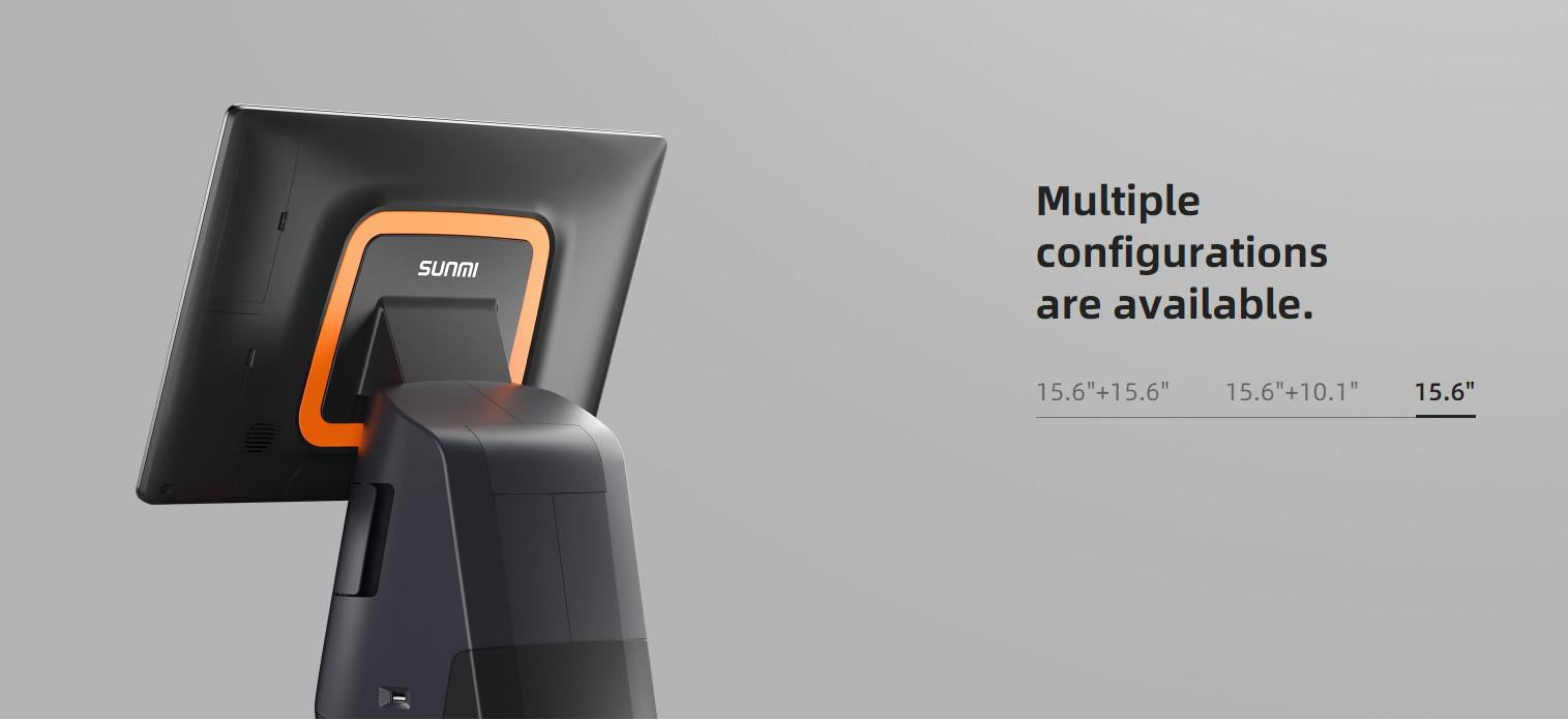 SUNMI DESKTOP POS SYSTEM L1561 T2s EN (15.6", 4GB + 64GB, Printer 80mm ,WIFI, EU Adapter)
