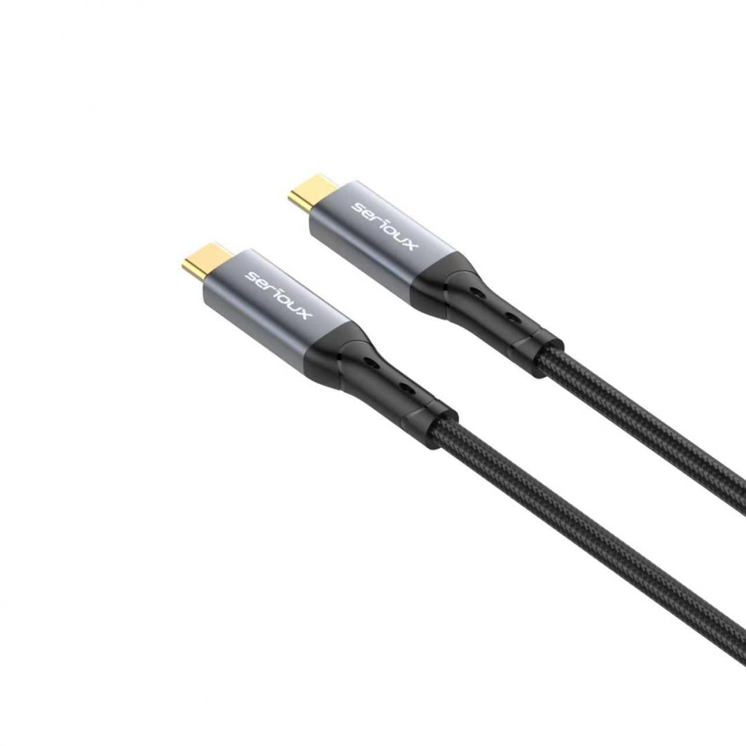 CABLU SERIOUX USB-C TO USB-C  NEGRU