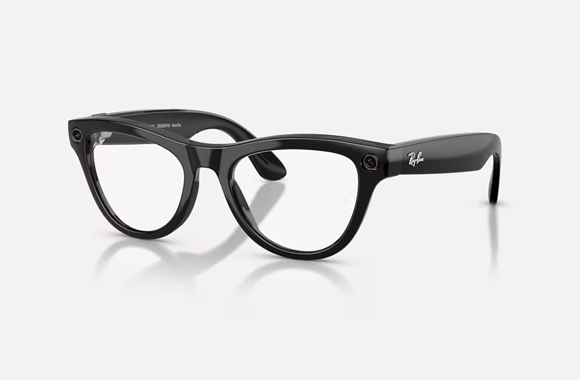 RayBan Meta Skyler M SB/Amethyst Tr G2 (RayBan Meta Skyler High Bridge Fit - Shinny Black - Amethyst Transitions® Gen2)