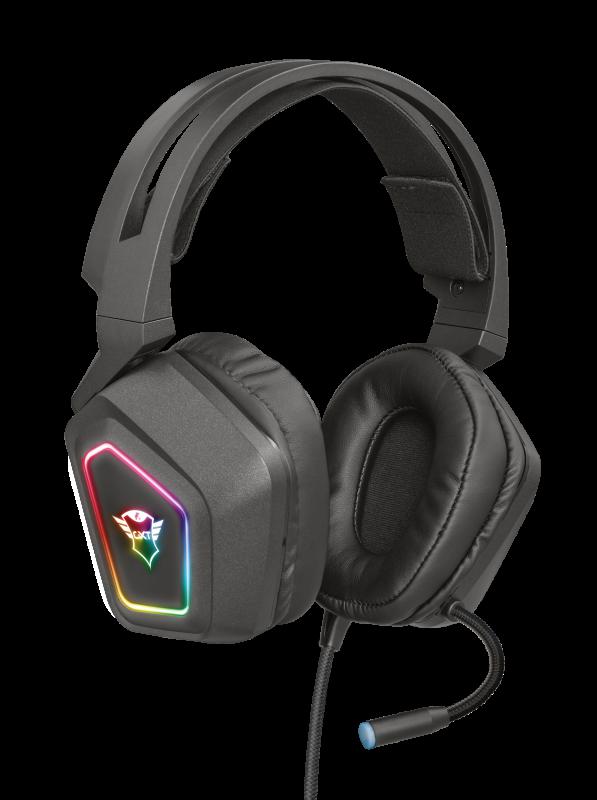 Casti cu microfon Trust GXT 450 Blizz RGB 7.1 Surround Gaming, negru