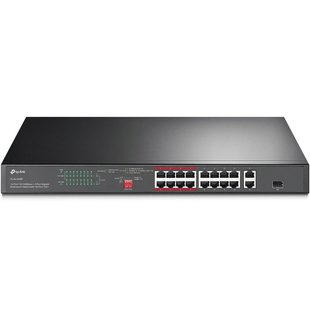 TP-Link TPL SW 16P-POE ,2P-GB SFP UNMNGD RM