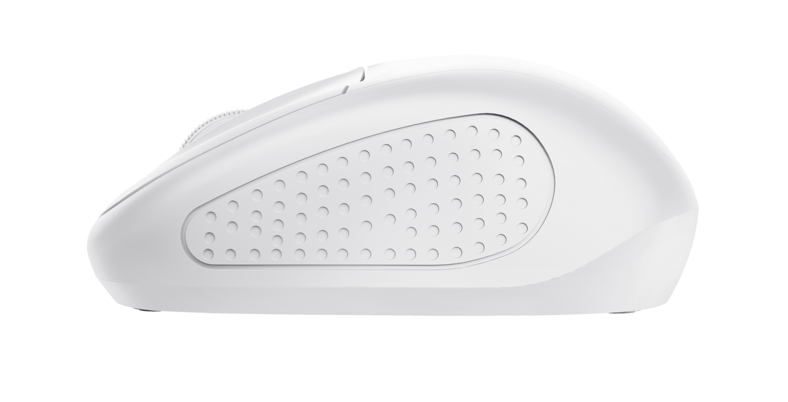 Mouse Trust Wireless Optical rezolutie maxima 1600 DPI, 4 butoane, 2 baterii tip AAA, alb