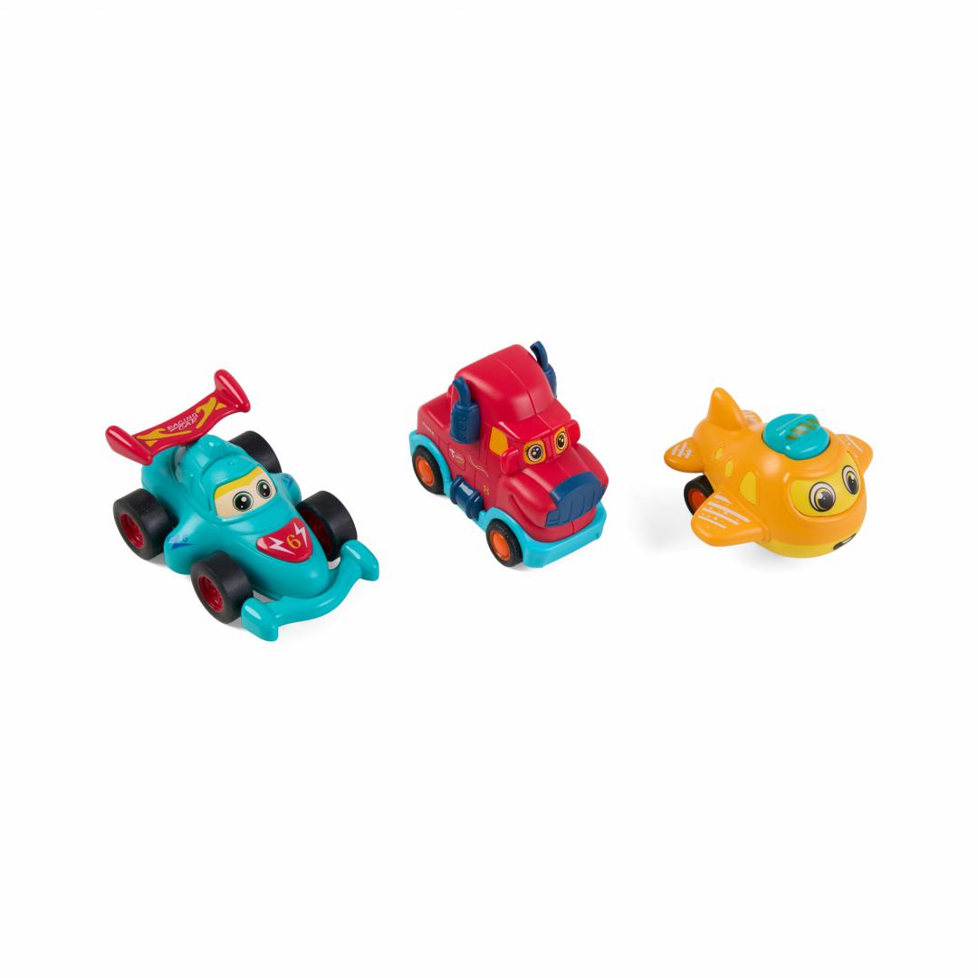 MomKi SET 3 VEHICULE CU CAMION ROSU