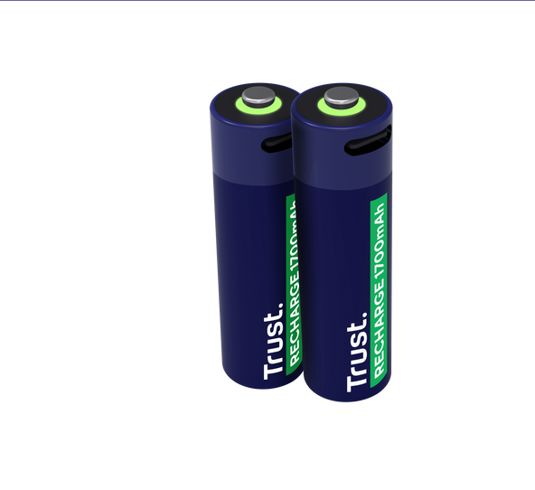 Baterii reincarcabile Trust AA USB-C 2x
