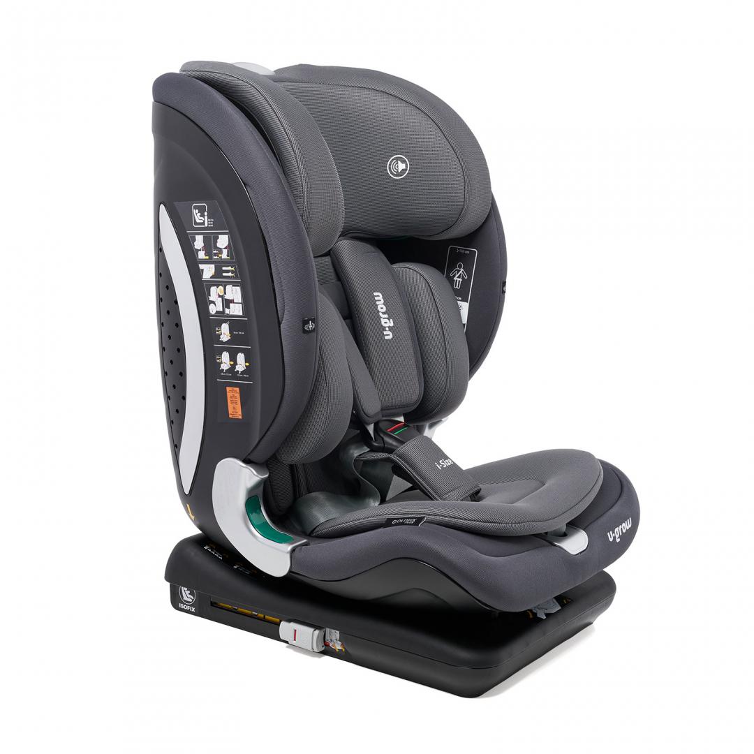 Scaun auto U-Grow,isofix,76-150 cm,gri