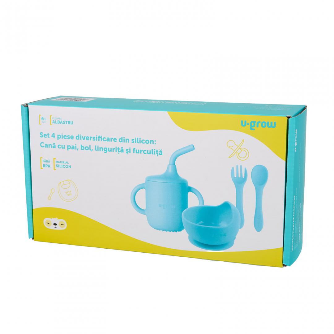 Set 4 piese din silicon,blue, U-Grow