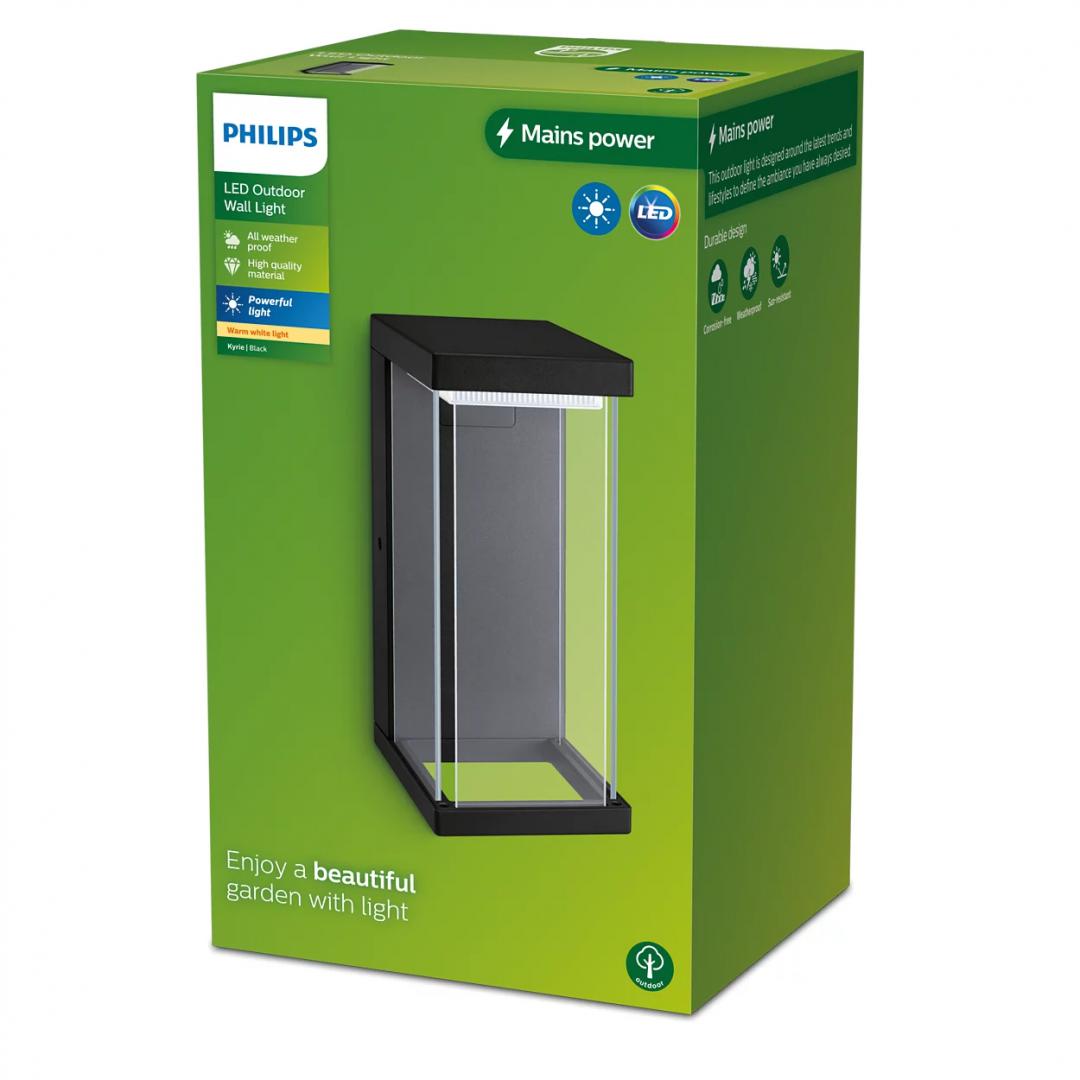 Kyrie Wa 12W 27K Bl Hv 06 (Aplica LED pentru exterior Philips Kyrie)