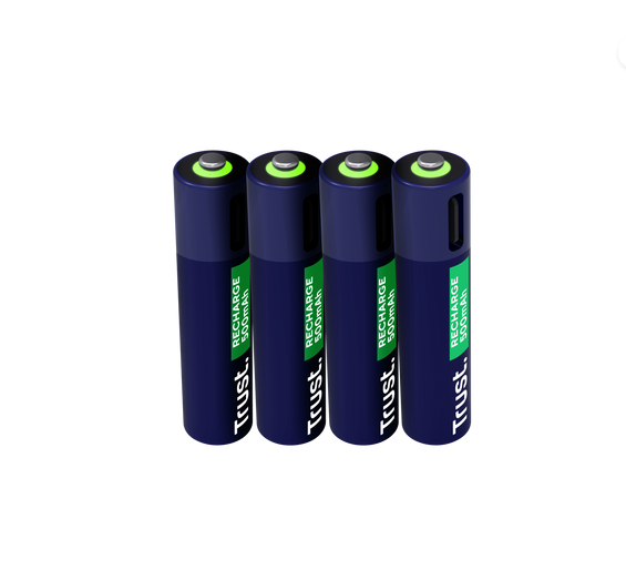 Baterii reincarcabile Trust AAA USB-C 4x