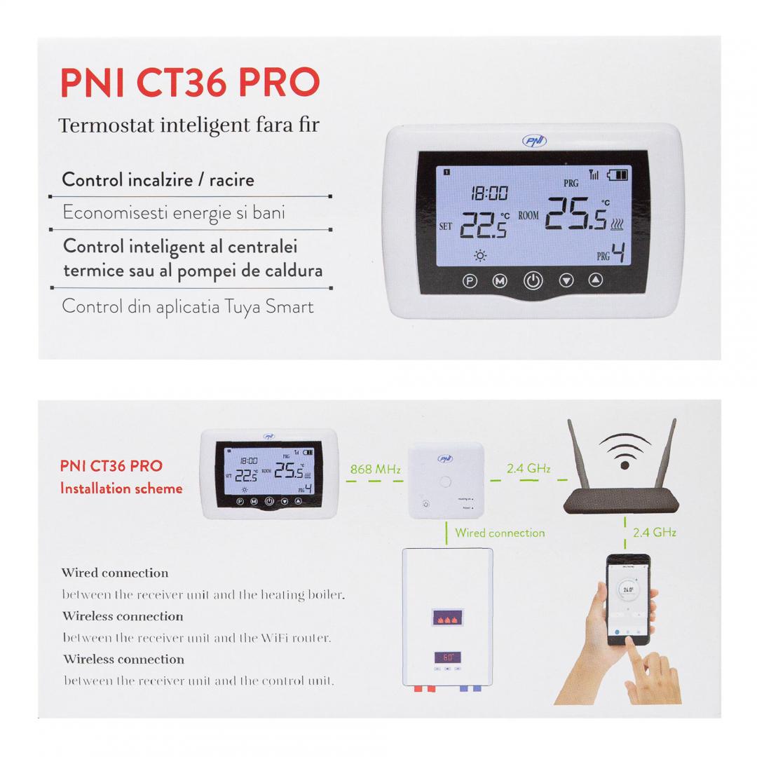 Pni Termostat Digital Smart CT36PRO (Termostat inteligent Pni CT36 Pro fara fir)