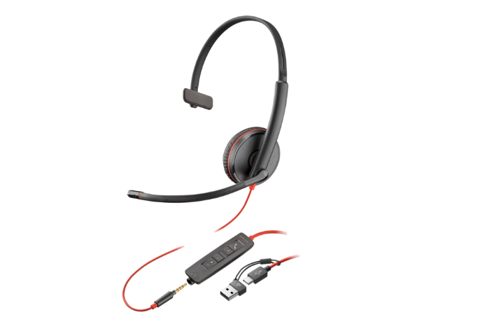 Poly Bw 3215 USB-C Hs +3.5mmP +USB-C/A (Casti Head-band Poly Blackwire 3215)