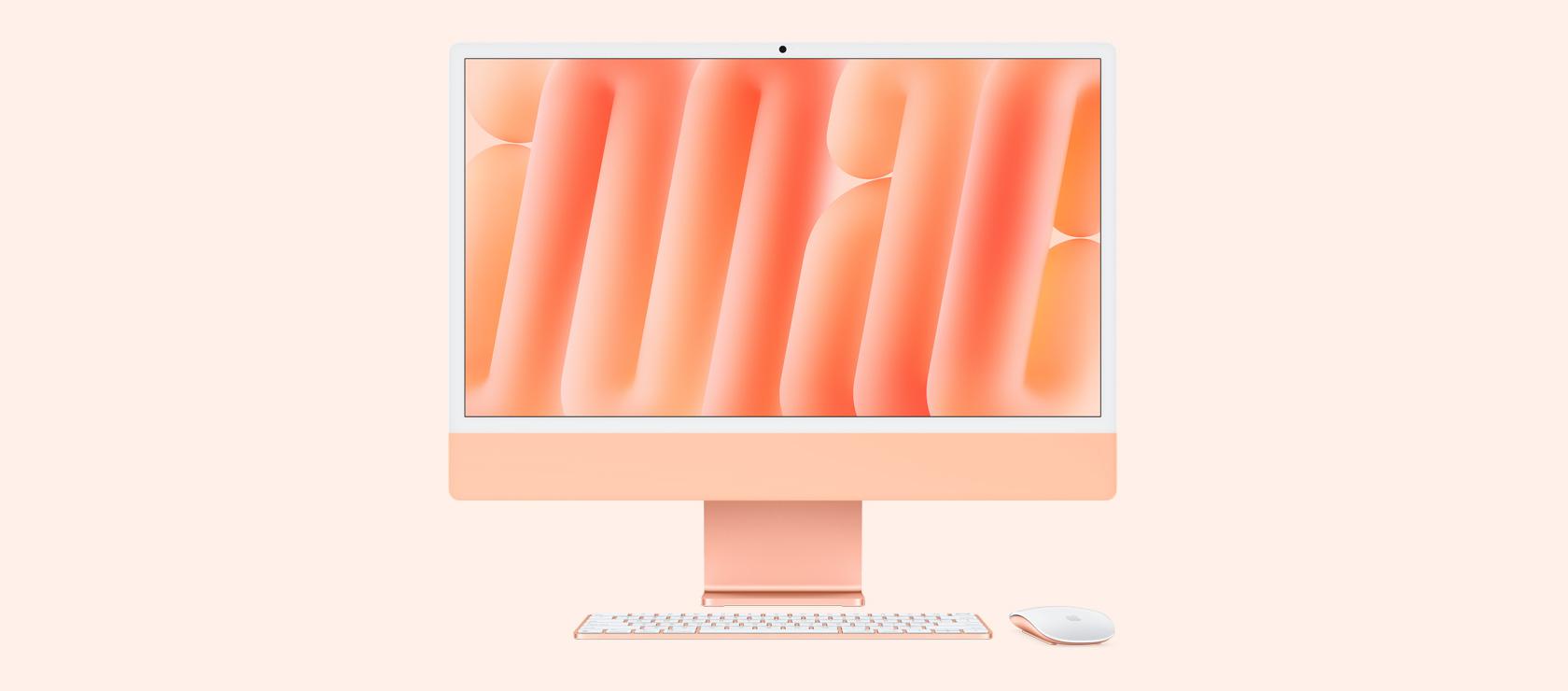 Apple iMAC 24" Retina 4.5k/ Apple M4 (CPU 8-core, GPU 8-core, Neural Engine16-core)/16GB/512GB - Orange - INT KB (2024)