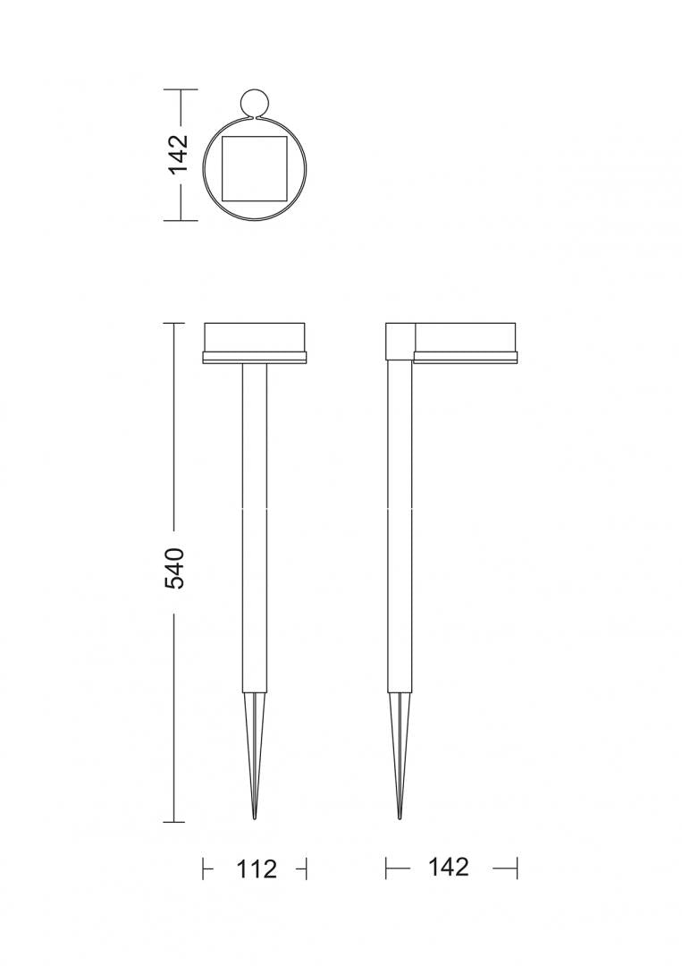 Vynce Sr PD Rd 1.5W 27K Bl 06 (Lampa LED solara pentru exterior cu spike Philips Vynce)